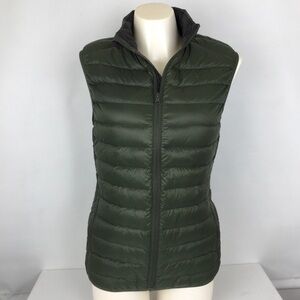 SKYR Down Filled Puffer Vest Hunter Green Lightweight Women’s Size S Ski/Winter